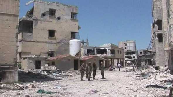 انفجاران قويان وسط سوريا انفجار