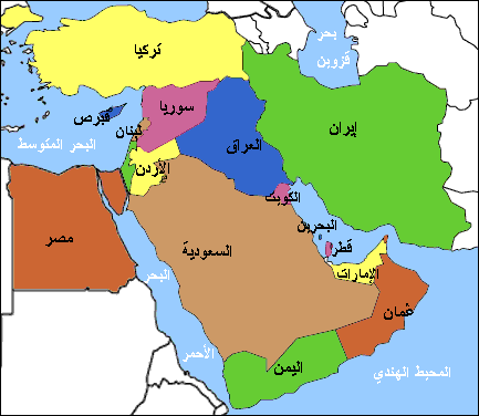 واقع استراتيجي جديد في الشرق الأوسط خارطة الشرق الأوسط