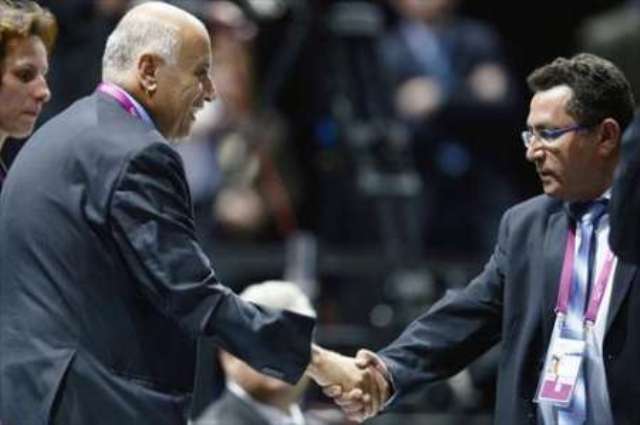 الرجوب والحمد الله يلتقيان برئيس اتحاد كرة القدم الإسرائيلي الرجوب والحمد الله