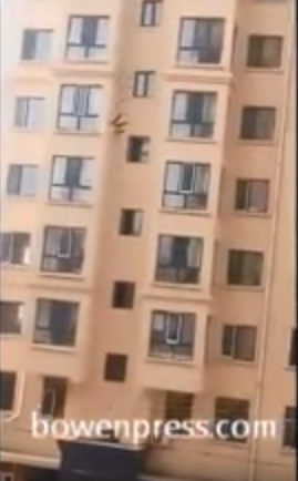 فيديو: فتاة تلقي نفسها من الطابق 11 بعد أن هجرها حبيبها