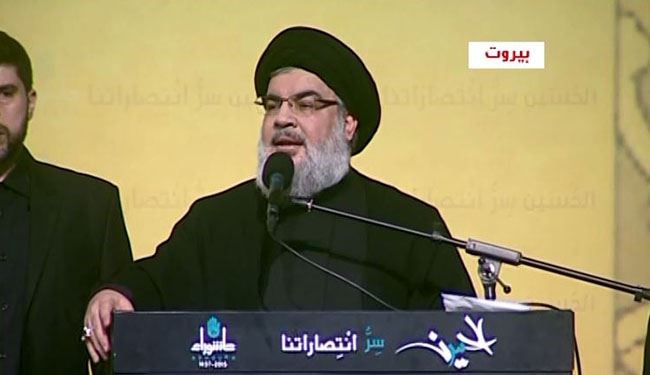 نصرالله: أمريكا تتحمل جرائم إسرائيل في فلسطين نصر الله