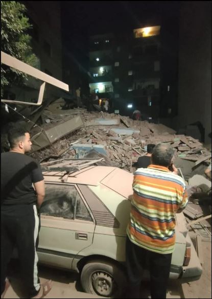 انهيار عقار في القاهرة والبحث عن ضحايا تحت الأنقاض