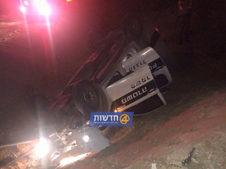 إصابة 5 من جنود الاحتلال في انقلاب جيب عسكري بالرملة وحالة أحدهم خطرة اصابة جنود الاحتلال