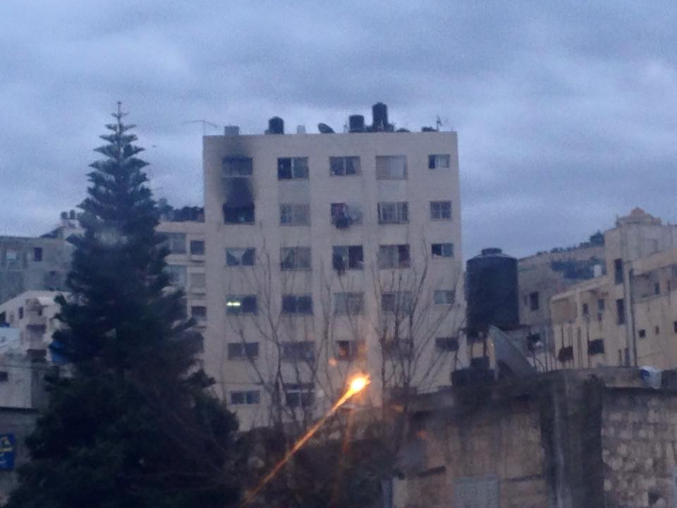 وفاة أم وضيعها بحريق في نابلس حريق بنابلس