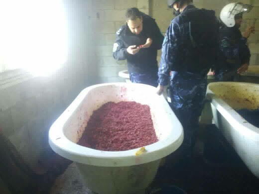 الضابطة الجمركية تضبط مصنع لتزوير المعسل في جنين