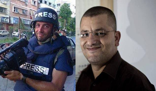 مدى: الاحتلال يتحمل المسؤولية عن مصرع الصحفيين سيموني وأبو عفش الصحفيين سيموني وأبو عفش
