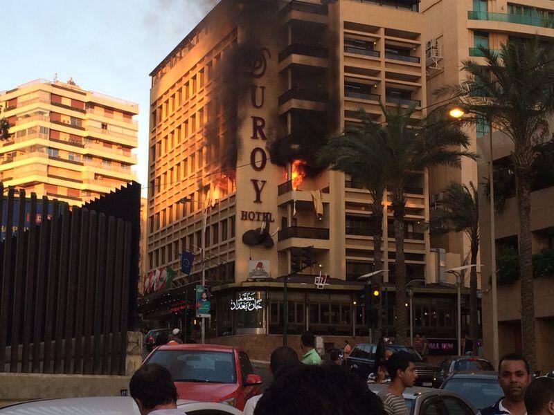 تفجير انتحاري بالروشة بيروت 