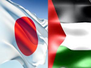 علم فلسطين واليابان